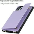 thumbnail image 6 of for iPhone 13 Pro Crossbody Wallet Case with Detachable Adjustable Lanyard Strap & Card Slot Holder,Magnetic Flip Folio Purse,PU Leather Travel Case for Women & Men,6.1 Inch (Purple), 6 of 14