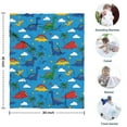 thumbnail image 4 of Blue Cartoon Dinosaurs Clouds Stars Pattern Blanket,Comfortable Soft Lamb Wool Throw Blanket,All Season,Warm Lightweight Blankets for Sofa Bed Couch Living Room Chair,30"x40", 4 of 4