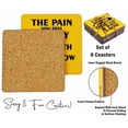 thumbnail image 4 of Inkdotpot Set of 6 Drink Coasters Easy Clean 4-inch SquareCoastersCork Base-Reusable- Quotes, 4 of 8