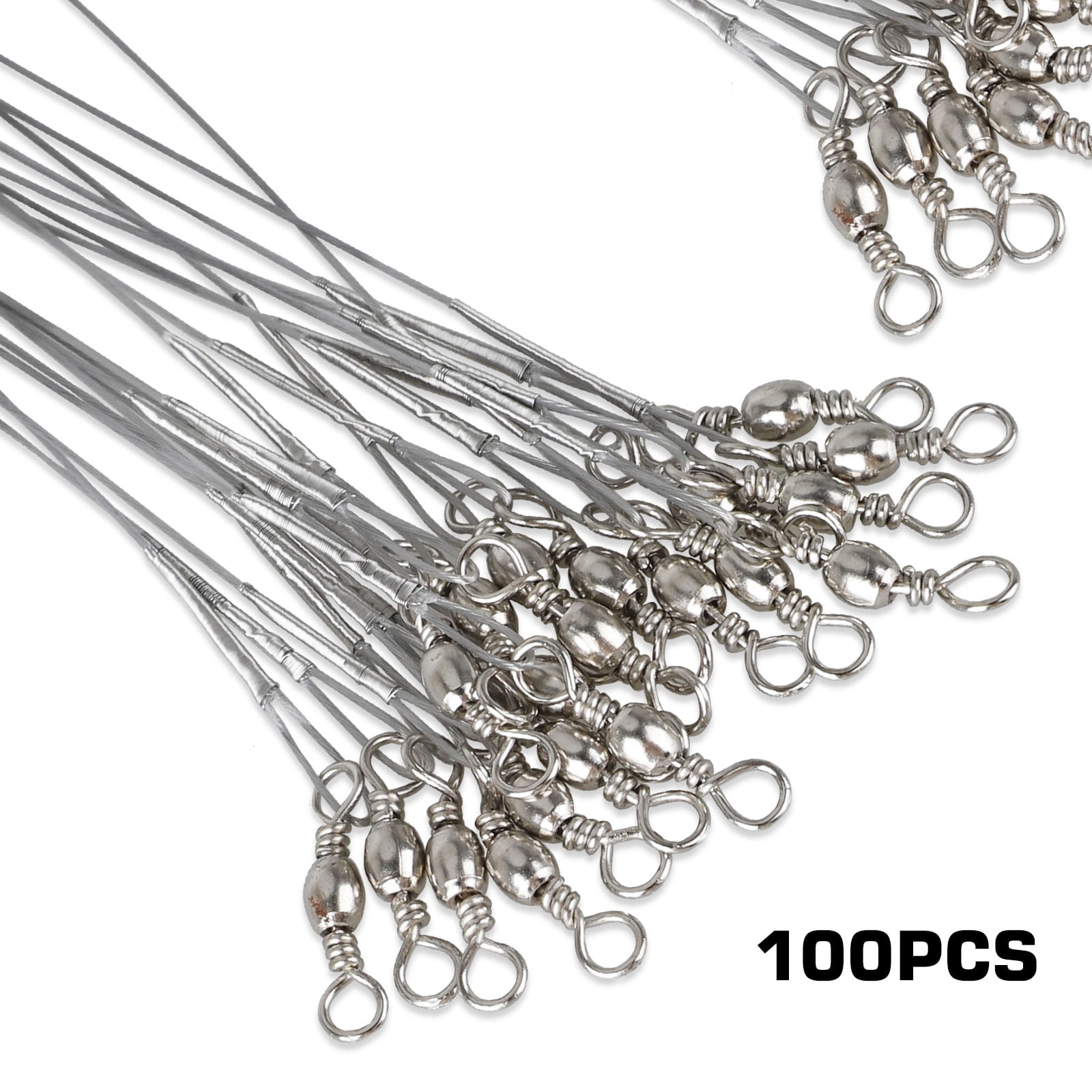 100PCS Fishing Wire Trace Lure Leaders, TSV Stainless Steel High