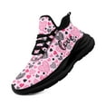 thumbnail image 2 of Coolcustomize Men's Wide Fit Sneakers - Breathable Low-Top Valentine's Pink "Love" Heart Print Comfortable Cushioning, Lace-Up Trainers Suitable for Outdoor & Daily Wear - Couple's Running Shoes, 2 of 10