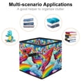 thumbnail image 2 of Robot Unicorn Attack Foldable Cube Organizer with Handle, 10.8"x10.5"x10.6", Large Capacity Storage Box and Organizer Bins, 2 of 6