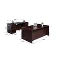 thumbnail image 6 of Boss Office Products Holland Suite Desk And Credenza With Dual File Storage Pedestals, Mahogany, 6 of 6