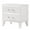 White, variant on Nightstand with 2 Drawers and Metal Trim, Black