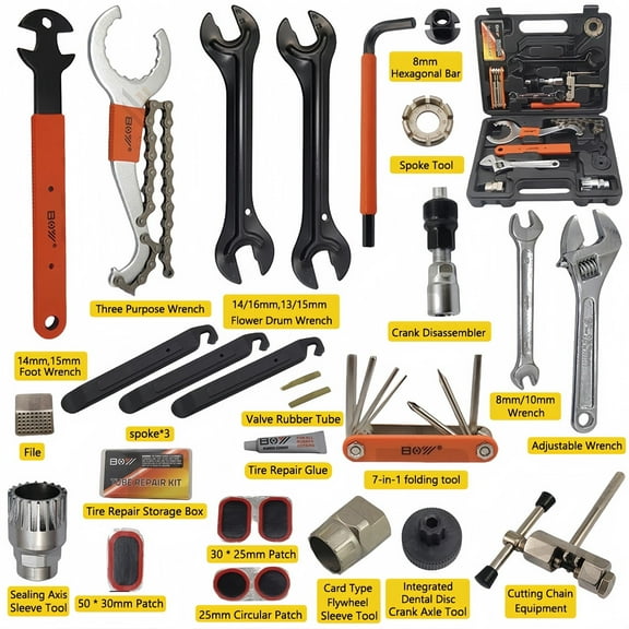 Bicycle Repair Kit with Professional Toolbox