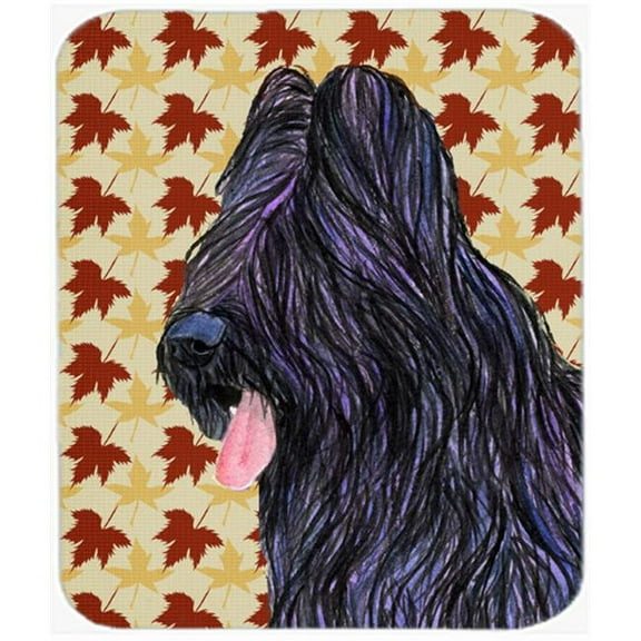 Briard Fall Leaves Portrait Mouse Pad, Hot Pad Or Trivet