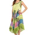 thumbnail image 3 of Sakkas Tasanee Caftan Tank Dress / Cover Up - Lime - One Size, 3 of 6