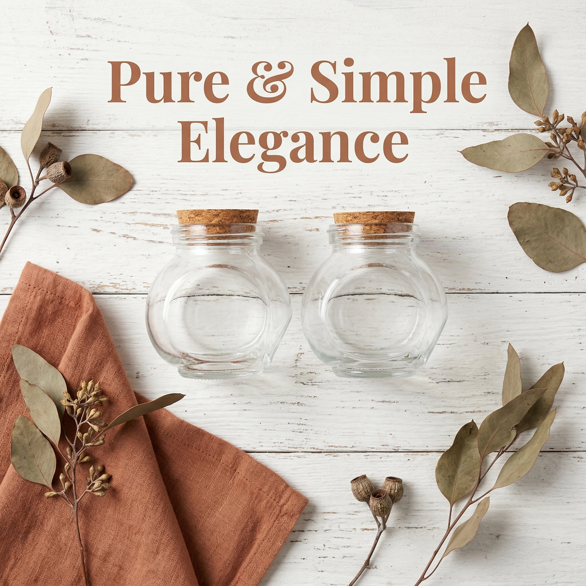 Unique Bargains 2pcs Glass Jars With Cork Stoppers Round Bottle 8cm x 8cm x 8.8cm