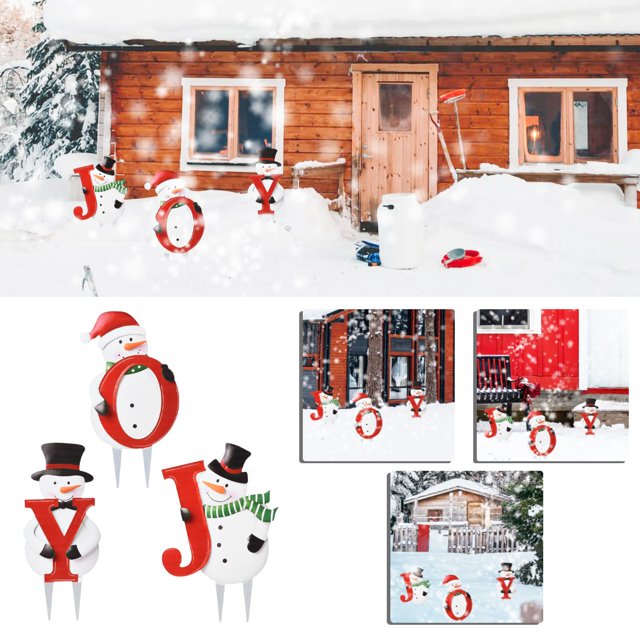 Ganfancp Cartel de Navidad de Metal Adornos de Jardín Muñeco de Nieve de Metal Ofertas Del Día Sólo En Línea 1X Decoración Navideña de Metal