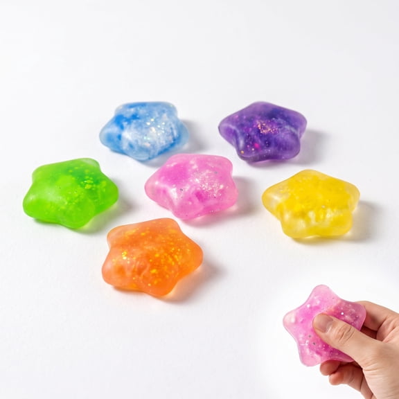 Star Shaped Maltose Stress Balls, Squishy Balls,Slow Rising Squishy Stress Fidget Toys, Squishy Fidget Stress Relief,Squeeze Ball for Adults Stress Relieve, Prize Box for Friends, Party Favors