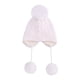 thumbnail image 4 of Conjunto de guantes de bebé de bola de lana de gorro de punto de protección auditiva para niños (blanco), 4 of 5
