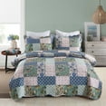 thumbnail image 2 of MarCielo Ensemble de Couvre-Lit Matelassé 3 Pcs Polyester Léger Format Grand Lit, 2 of 11