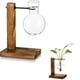 thumbnail image 3 of Florero transparente de escritorio de madera soporte de vidrio claro planta florero para el hogar mesa escritorio decoración interior, 3 of 8