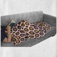 thumbnail image 6 of Abstract Soft Flannel Fleece Throw Blanket, Dots Circles Entangled Lines Curvy Wavy Retro Style Mixed Grid Like Composition, Cozy Plush for Indoor and Outdoor Use, 50" x 60", Multicolor, by Ambesonne, 6 of 6
