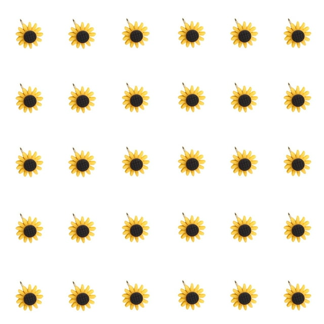 OUNONA 30Pcs Sunflower Thumbtacks Decorative Fixer Pins for General Users