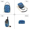 thumbnail image 4 of Leather Handbag Crossbody Bag Blue Glitter Butterfly, 4 of 7