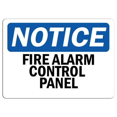 Traffic Signs - Notice - Fire Alarm Control Panel Sign 12 x 18 Aluminum Sign Street Weather Approved Sign 0.04