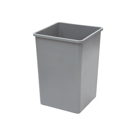 Winco 35-Gallon  Gray Square Commercial Kitchen Trash Can Garbage Bin Kitchen Appliance