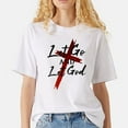 thumbnail image 2 of Let Go And Let God T-Shirt Christian Faith Trust In God Jesus Quote Tee For Men For Women Spiritual Gift, 2 of 7