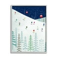 thumbnail image 4 of Stupell Industries Skiing Night Sky Winter Slopes Holiday Painting Gray Framed Art Print Wall Art, 4 of 5
