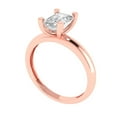 thumbnail image 2 of 1 ct Emerald Cut Simulated Diamond Solitaire 18K Rose Gold Womens Engagement Ring, 2 of 5