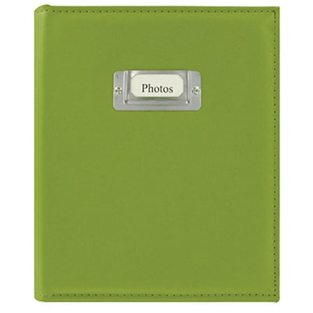 Pioneer CTS-246 4x6 Sewn Photo Album with Silver ID Plate Bright Green