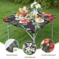 thumbnail image 4 of Pioneer Flower Floral Print Pattern Square Fitted Tablecloth with Elastic Edge,Square Table Cover,Washable Elastic Table Cover for Home Kitchen Party Decor 34"x34", 4 of 6