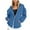 Blue, variant on Titcea Zip Up Hoodie Women, Solid Color Pocket Drawstring Oversized Sweatshirt with Two Way Zipper, Warm Comfy Lightweight Casual Jackets