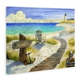 thumbnail image 2 of Stupell Industries Rustic Lodge Boardwalk To The Lighthouse Canvas Art, 40 x 30, by Robin Altman, 2 of 8