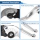 thumbnail image 4 of Palancas de freno y embrague cortas únicas para Yamaha Tenere 700 2019-2025, ajustables en 6 posiciones, palanca de freno de motocicleta de aleación de aluminio tono plateado, 1 par, 4 of 7