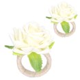 thumbnail image 4 of Ccdes Napkin Holder,Table Decoration,2PCS/Bag Simulation Flower Napkin Rings Modern Napkin Holder Table Decorations for Wedding, 4 of 8