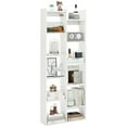 thumbnail image 1 of Gymax 11-Tier Bookcase w/Anti-Tipping Kits Wood Display Shelf Tree-Shaped Bookshelf White, 1 of 10