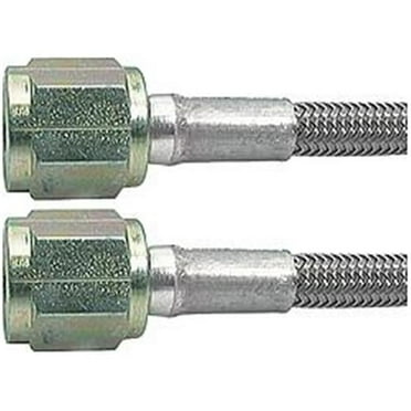 Allstar Performance ALL46310-12 12 in. No. 3 Braided Steel Lines with Two -4 Stright Ends