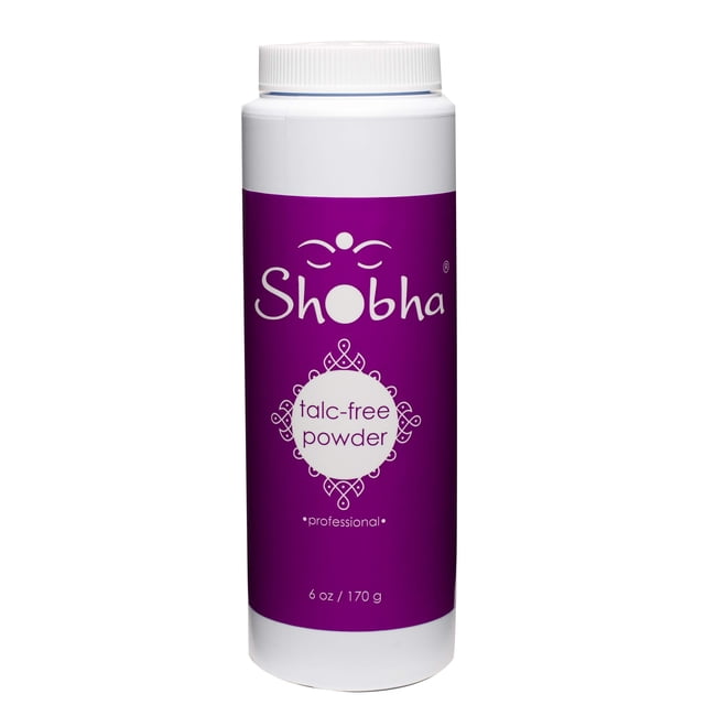 Shobha Professional Polvo sin talco - Polvo corporal previo a la depilación y azúcar - Ingredientes naturales y orgánicos - Control del sudor debajo del brazo después de la depilación 6oz