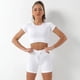 thumbnail image 2 of Conjunto de Yoga corto de manga corta de dos piezas sin costuras, ropa deportiva para mujer, ropa deportiva para gimnasio, conjunto de Fitness para mujer, conjunto de entrenamiento, 2 of 5