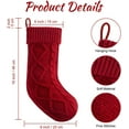 thumbnail image 5 of Personalized Christmas Stocking - 18 Inches Hanging Stockings with DIY Snowman Name Tags, 6 Pack Large Size Knitted Stockings for Mantels, Christmas Tree Family Holiday, 5 of 7