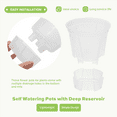 thumbnail image 5 of 6 Inch Transparent Plastic Garden Pots Self Watering Planters, 5 Pack Plastic Nursery Plant Pots with Deep Reservior, 5 of 9