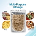 thumbnail image 4 of BELLE KR® 7x10 Quart Mylar Bags for Food Storage - Pack Of 100-7.5mil Thick - Gusseted Bottom - Clear Mylar Bags with See Through Window for Freeze Drying food - Labels Included, 4 of 5
