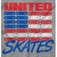 thumbnail image 2 of Skateboarding US Flag United Skates Sweatshirt for Men or Women Brisco Brands S, 2 of 6