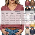 thumbnail image 3 of jjayotai Womens Long Sleeve Shirts V Neck Basic Tee Tops Dressy Casual Business Work Blouses Fall Outfits, 3 of 6