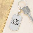 thumbnail image 6 of Love Me Like Deer Season Stainless Steel or 18k Gold Premium Swivel Dog Tag Keychain, 6 of 10