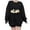 1-Black, variant on LYEAA Halloween Womens Sweatshirt Long Sleeve Crew Neck Regular Ribbed Cuff Tunic Oversized Casual Wear Pumpkin Holiday Clothes Black M