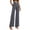 Grey, variant on OSOLU Nylon High Waist Drawstring Loose Yoga Sports Pants Look Thin And Slim To Lift The And Wide Legged Slightly Flared Pants Women Workout Stretchy Running Tummy Control Joggers Bottoms Black L