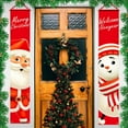 thumbnail image 1 of Zhaomeidaxi Merry Christmas Porch Sign with Santa Claua and Snowman Hanging Banners Couplet for Holiday Home Wall Front Door Garden Yard Indoor Outdoor Party Xmas Decoration, 1 of 7