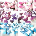 thumbnail image 3 of Vikakiooze Home Decor , 12pcs Decal Wall Stickers Home Decorations 3D Butterfly Rainbow, 3 of 5