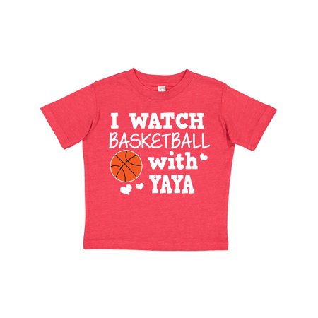 

Inktastic I Watch Basketball with Yaya Gift Toddler Boy Girl T-Shirt