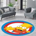 thumbnail image 3 of LaModaHome Rounded Rug Simpsons Area RugNon-Slip Rug Washable Mat Child Stain Resistant Living Room Kitchen Carpet 3.3X3.3ft(100X100cm), 3 of 5