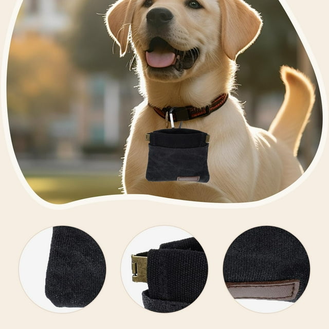 Bolsa de golosinas para perros, bolsa de entrenamiento, portátil, multifunción, mochila con cinturón y cierre automático para senderismo y caminatas