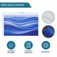 thumbnail image 6 of Blue Striped Placemats Set of 4, Modern Abstract Art Wave Moire Gradient Placemats for Dining Table, Place Mats for Kitchen Tabletop, Waterproof Wipeable Dining Table Mats Set, 6 of 9