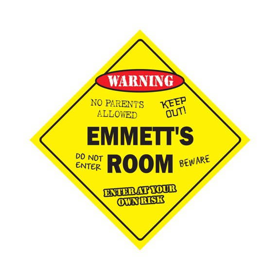 SignMission X-Emmetts Room 12 x 12 in. Emmetts Room Crossing Zone Xing Sign